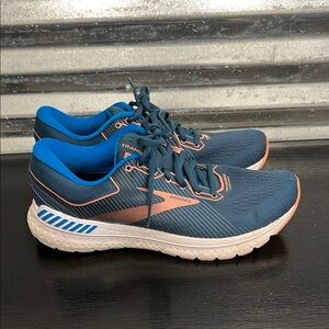 Brooks Blue and Pink Running Shoes